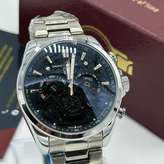 Silver Black Dial Grand Carrera