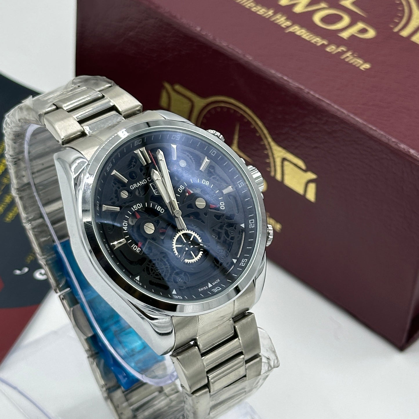 Silver Black Dial Grand Carrera