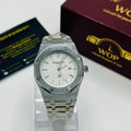 Royal Oak Style White Dial Octagonal Bezel Stainless Steel Bracelet Watch