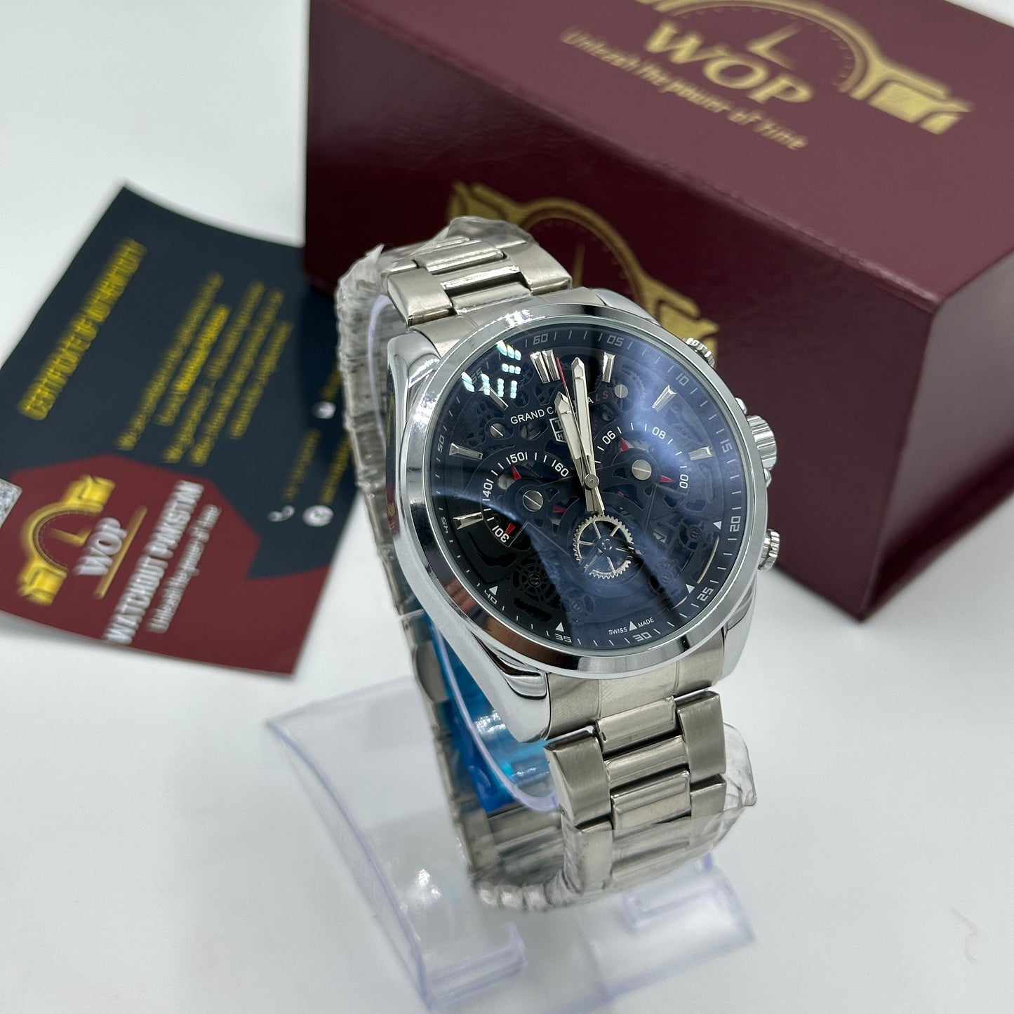 Silver Black Dial Grand Carrera