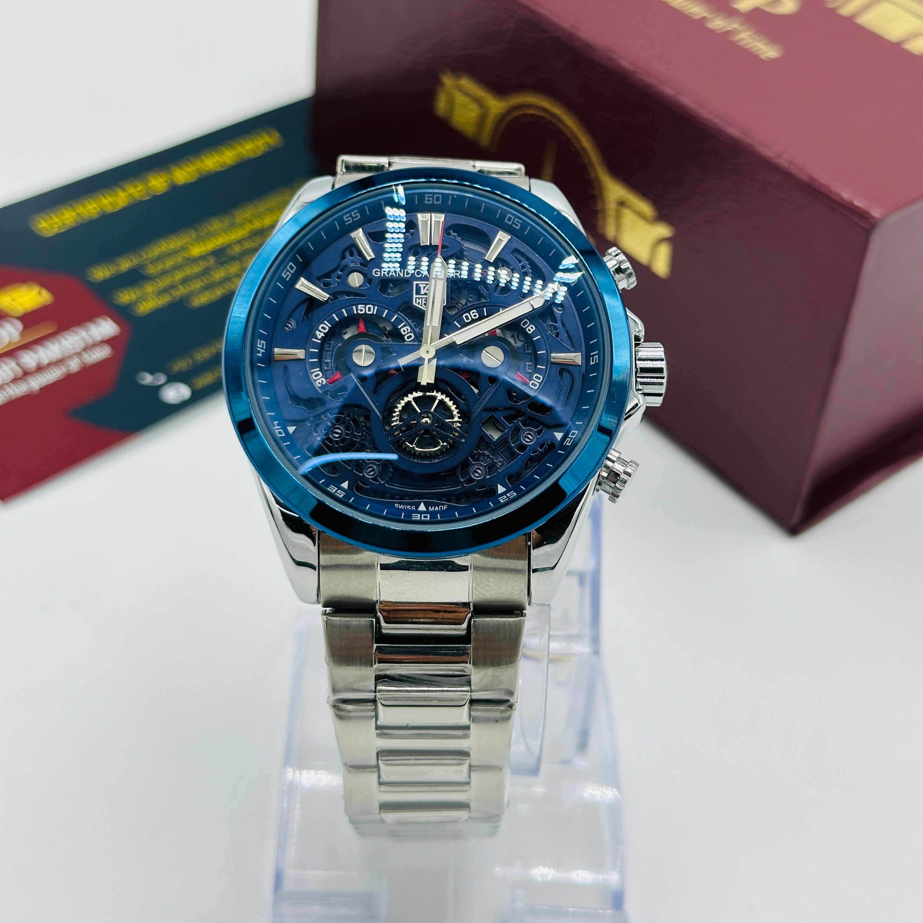 Silver Blue Dial Grand Carrera