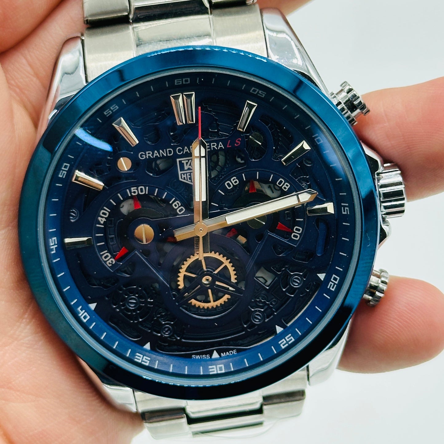 Silver Blue Dial Grand Carrera