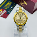 Champagne Dial Diamond Markers Two-Tone Bracelet Watch