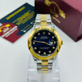 Blue Dial Diamond Markers Two-Tone Bracelet Watch
